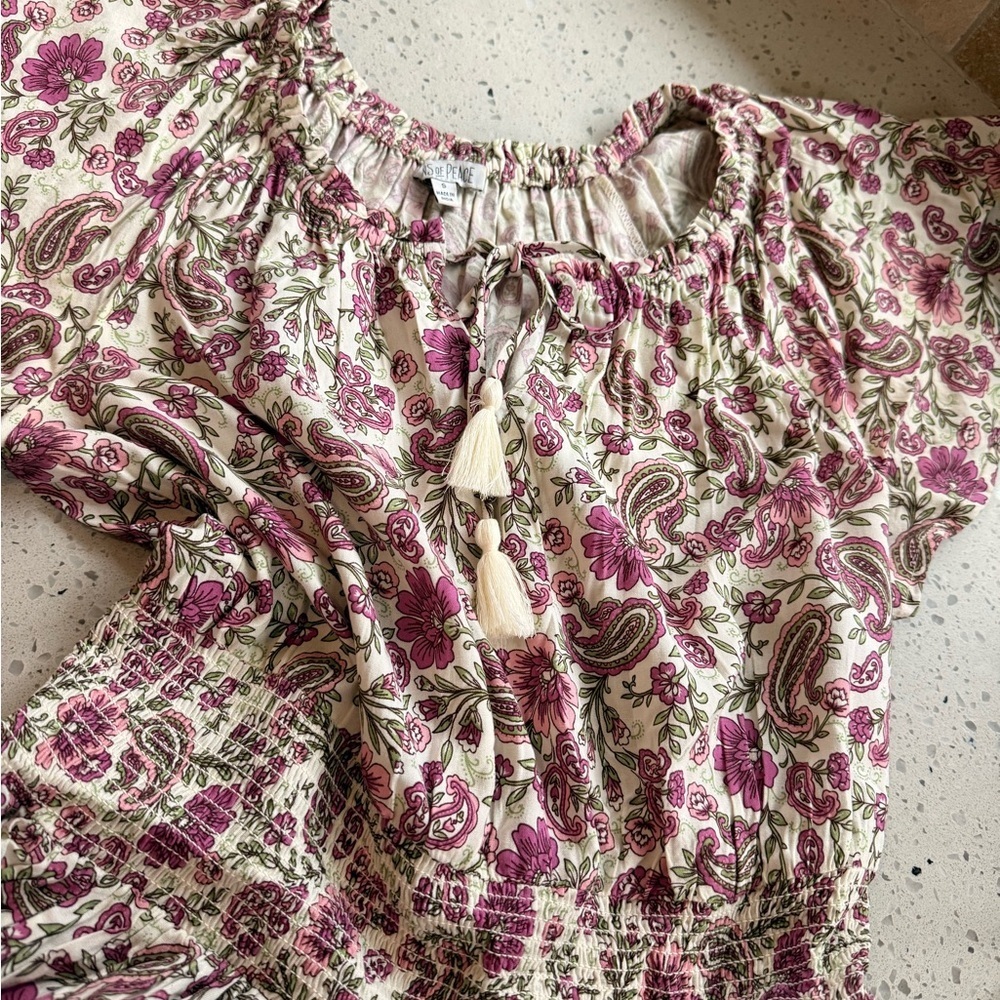 Patrons of Peace Pink and Cream Paisley Dress - Picture 4 of 7